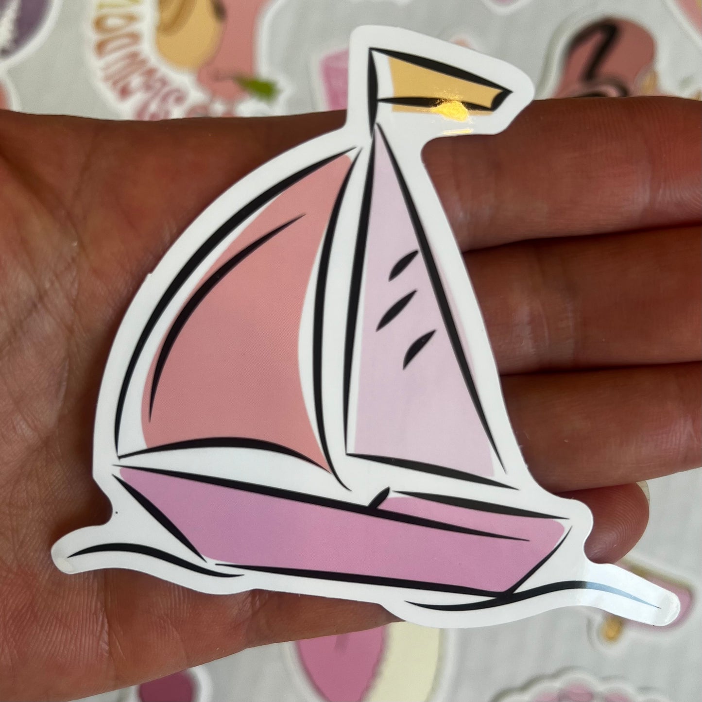 Various Mixed Pink Stickers